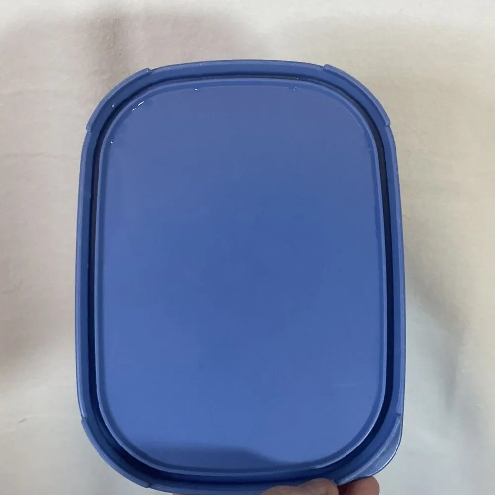 Vintage Tupperware Container Rectangle MADE IN USA 1792-2 & 1793-3 Blue Seal Lid